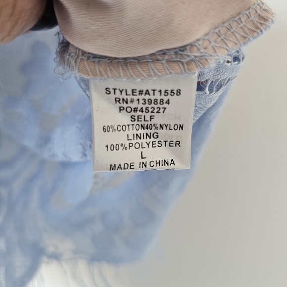 A. Peach Lace Top - Picture 4 of 5